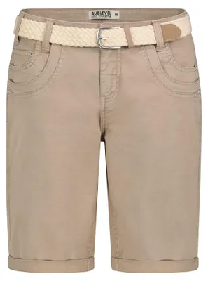 Produktbild von Sublevel Chino Bermuda Shorts Flechtgürtel Umschlag Modisch Größe: M