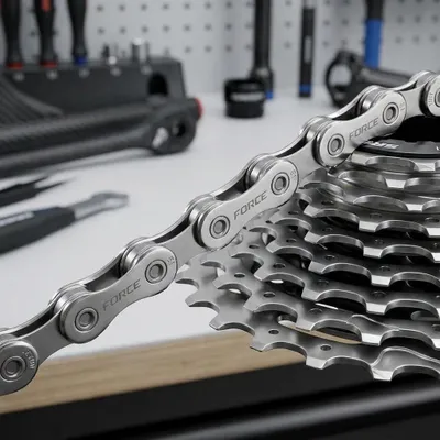 Image de Sram Force E1 Axs Flattop chaîne argent 126 gauche argent 126 gauche