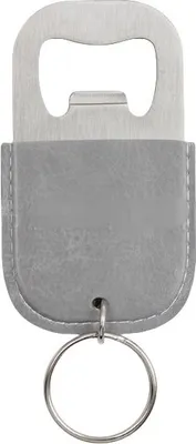 Immagine prodotto di INF Portachiavi apribottiglie in pelle - Compatto ed elegante Grigio