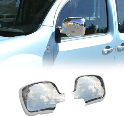 Image de Coques de Rétroviseurs pour Renault Kangoo FL 2004-2007 2x Acier Inox Chromé