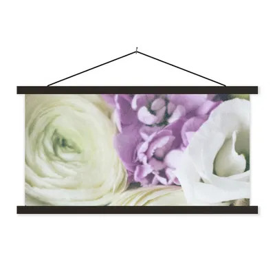 Produktbild von MuchoWow® Textilposter Blumen - Rosen - Natur 120x60 cm mit schwarzem Rahmen - Dekoration Schlafzimmer
