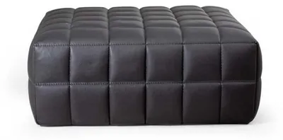 Produktbild von Stilvoller Schwarzer Hocker Kunstleder Fußhocker Wohnzimmer Möbel Neu