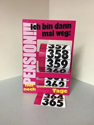 Pensionierungs-Countdown-Kalender, 365 Tage, Abreißkalender