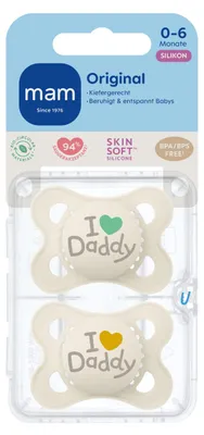Produktbild von Original Silikon 0-6 "Daddy" beige" 2 Stck