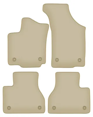 Image de Tapis de sol velours PREMIUM beige compatibles avec Volkswagen Phaeton (2002-2016, berline) – avec fixations – sur‑mesure