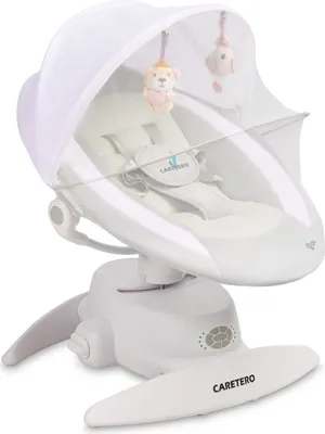 Produktbild von CARETERO Kinder Schaukelstuhl Opti - 360 Grad Drehung - Moskitonetz - Lila