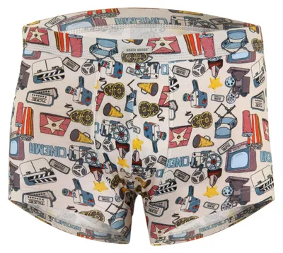 Imagen del producto de Pantalones cortos de boxeo para hombre, diseño divertido, 10 unidades, varios colores, talla XL