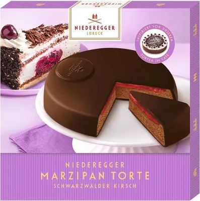Produktbild von Marzipan-Torte Schwarzwälder Kirsch von Niederegger, 185g