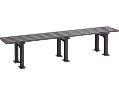 Produktbild von Blome Gartenbank Mono ll, 4-Sitzer, Pflegeleichte Kunststoff, mit 5 Mehrkammerprofilen & 3 Standfüßen, Braun