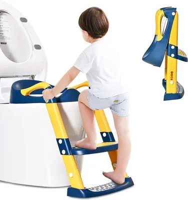 Immagine prodotto di Famanu, riduttore per WC con scaletta - sedile pieghevole per bambini con braccioli