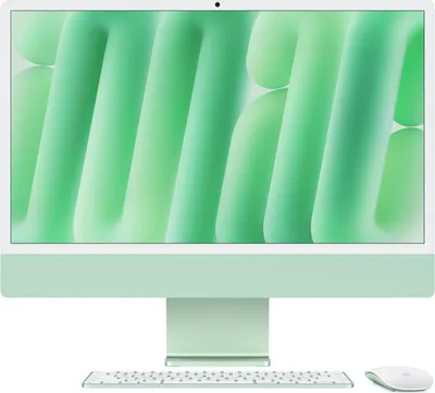 Produktbild von Apple iMac Apple M M4 59,7 cm (23.5") 4480 x 2520 Pixel All-in-One-PC 16 GB 256 GB SSD macOS Sequoia Wi-Fi 6E (802.11ax) Grün