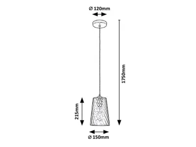 Immagine prodotto di Lampada a sospensione per sala da pranzo E27 1x40W colore oro 5226 Azurine Rabalux
