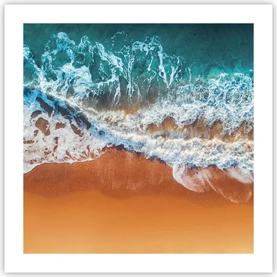 Produktbild von Poster - Poster ohne Rahmen - Sand Wasser Strand - 50x50 cm - Wand Bild - Wanddeko - Wandbilder - Kunstposter - Wandposter - Bilder - Kunstdruck - Wanddekoration - Wandbild - P2XAC50x50-5021