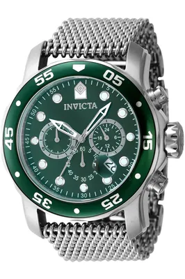 Zdjęcie produktu dla Invicta Pro Diver 47580 Zegarek Męski - Mechanizm Kwarcowy - Stal Nierdzewna z Zieloną Tarcza - 48 mm