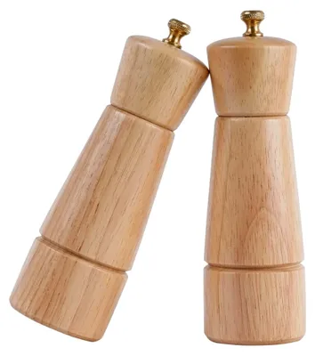 Produktbild von Salz- und Pfeffermühlen-Set mit verstellbarem Keramik- und Edelstahlmahlwerk, 16,5 cm hoch