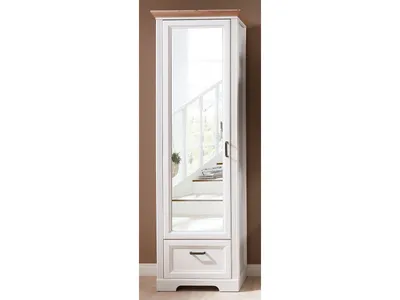 Produktbild von Garderobenschrank Dielenschrank Kleiderschrank Schrank Flurmöbel "Jillana I" Pinie hell / Artisan Eiche