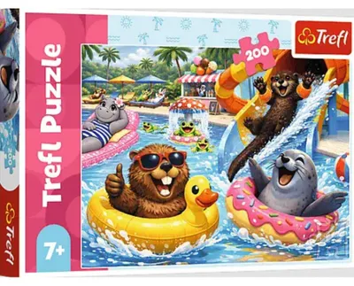 Zdjęcie produktu dla Puzzle TREFL "Bóbr w basenie" z serii 200 lalek