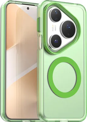 Immagine prodotto di Custodia magnetica per Huawei Pura 80 Pro, sottile custodia traslucida opaca antiurto Verde