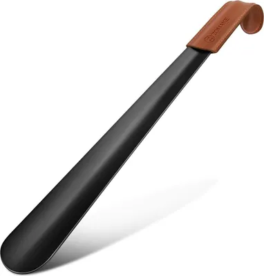 Zdjęcie produktu dla ZOMAKE Shoehorn Metal Long 42cm Black Wytrzymała łyżka do butów