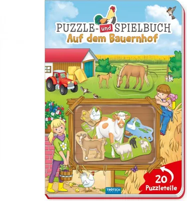 Immagine prodotto di Trötsch Puzzle- und Spielbuch Auf dem Bauernhof