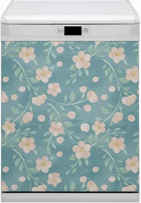 Produktbild von Küche Dekorative Magnete  Magnet Folie für Geschirrspüler 60x80 cm   - Pastellblumen