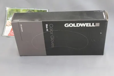 Produktbild von Handschuhe Latex puderfrei 50 Stück in schwarz Goldwell, Größe:M (7 - 8)