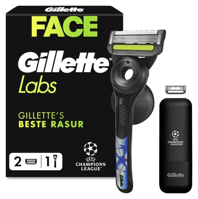 Immagine prodotto di Rasoio Gillette Labs Champions League Edition Astuccio/supporto da parete, 2 lame