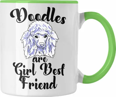 Produktbild von Trendation - Tasse mit süßem Pudel-Hundemotiv  Geschenk für Pudel Liebhaber (Grün)
