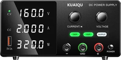 Zdjęcie produktu dla Zasilacz laboratoryjny KUAIQU, zabezpieczenie przeciwprzepięciowe, szybkie ładowanie USB, SPPS-G1602 160V2A
