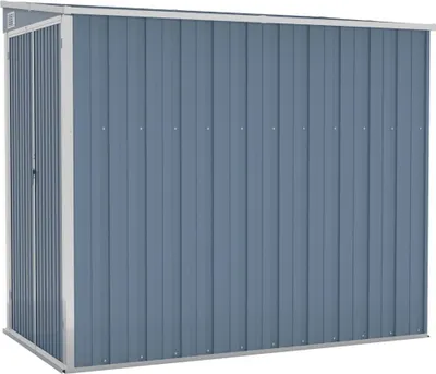 Zdjęcie produktu dla vidaXL Dołączona szopa Szara 118x194x178 cm Stal ocynkowana
