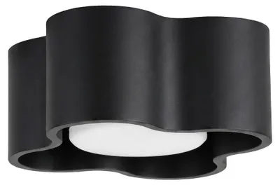 Image de Plafonnier OVIO 1 noir Gx53 1xGx53 10W aluminium 6x12x12cm Sollux Lighting
