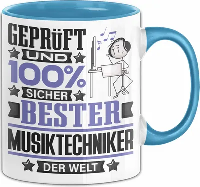 Produktbild von Musiktechniker Geschenk Lustiger Spruch für Musiktechniker Geschenkidee Bester Musiktechniker Der Welt (Blau)