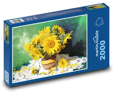 Obrázek produktu pro Puzzle 2000 Slunečnice ve váze - martinpuzzle