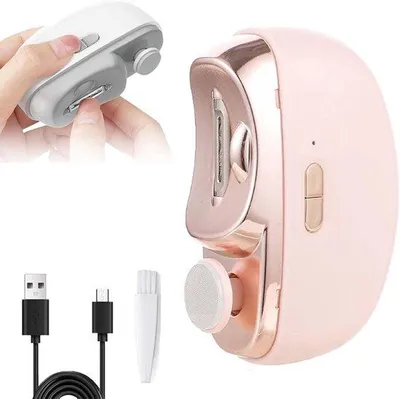 Image de Lime électrique pour ongles, adapté aux ongles des mains et des pieds - Fraise à ongles rechargeable et silencieuse, 2 en 1, avec collecteur de poussière - Appareil de manucure pour une utilisation à domicile
