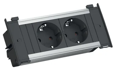 Zdjęcie produktu dla BACHMANN 927.200 KAPSA 2-drożne gniazdo do zabudowy z kablem zasilającym / gniazdo wielokrotne / gniazda Schuko