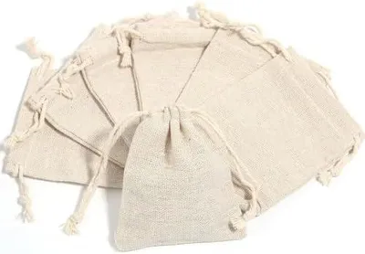 Produktbild von 25 Stück Baumwollsäckchen ca. 10 x 14 cm mit Kordelzug für Geschenke