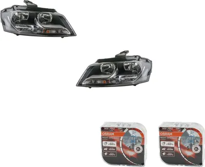 Obrázok produktu pre Johns, svetlomety + Osram Night Breaker Laser vhodné pre Audi A3 8P 2008- Set Li Rec 8P0941003BB 8P0941003AJ 8P0941003BL 8P0941004BB 8P0941004AJ 8P