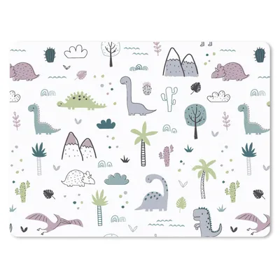 Produktbild von MuchoWow® Mauspad Mousepad Muster - Dinosaurier - Kinder - Baby - Jungen - Mädchen - Kind 23x19 cm - Mousepads - Maus Mat - Pad - Mausunterlage - Schreibtischunterlage - Mauspad