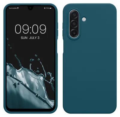 Produktbild von kwmobile Handyhülle für Samsung Galaxy A18 4G / 5G Hülle - Case Silikon - Kabelloses Laden - Schutzhülle Cover in Petrol matt
