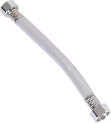 Imagen del producto de Manguera de ducha, plateada, M12-22 cm, de latón, con conexiones de 1-2 pulgadas, 1 unidad