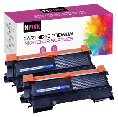A product shot of multiple toner cartridges and their packaging.