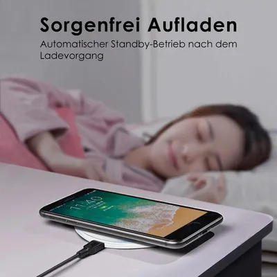 Produktbild von Qi Wireless Schnell Ladestation Apple iPhone 13 Serie 15W 10W Induktiver Charger