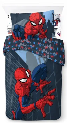 Spiderman Bettwäsche-Set, 3-teilig, 100% Baumwolle, 135x200 cm