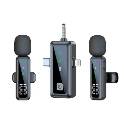 Zdjęcie produktu dla Bezprzewodowy mikrofon krawatowy ZELURXX Bluetooth 5.3 z redukcją szumów, nagrywaniem 360°, monitorowaniem w czasie rzeczywistym dla smartfonów i laptopów