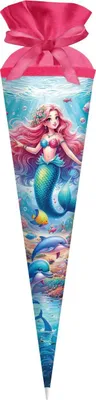Obrázek produktu pro Goldbuch Prinzessin Aqua, Nenaplněný kornout pro prvňáčky, Dívka, Vícebarevný, Obrázek, Karton, Kulatý