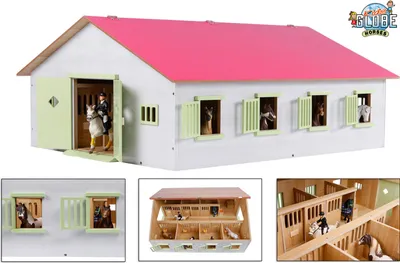 Produktbild von Detská hračka Globe Konská stajňa so 7 boxmi 1:24 ružová 610189