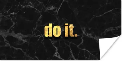 Produktbild von MuchoWow® Poster Zitate - Motivation - Gold - Schwarz 40x20 cm - Poster für die Wand - Poster Schlafzimmer