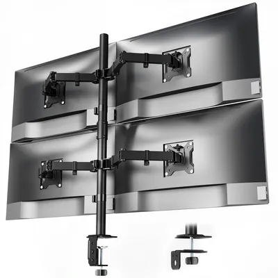 Image de Support pour écran, compatible avec 4 moniteurs, pour des écrans allant de 17 à 32 pouces et d'un poids maximal de 10 kg