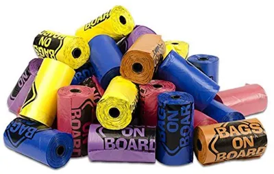 Immagine prodotto di Sacchetti per escrementi di cani da portare a bordo – Resistenti e a prova di perdite – 840 sacchetti colorati