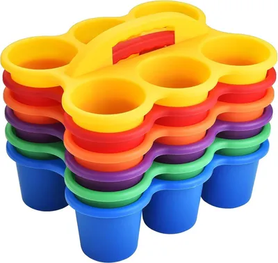 Immagine prodotto di Omgoods - Contenitore organizer con 6 scomparti e maniglie, ideale per bambini